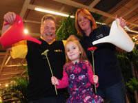 Pictured is IKEA Environment Specialist Nigel McGarry with NI Water's Education Manager Jane Jackson and Lilly Bell at IKEA Belfast on World Water Day. | NI Water News